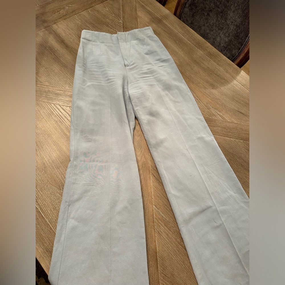 Zara Wide Leg Linen Blend Pant